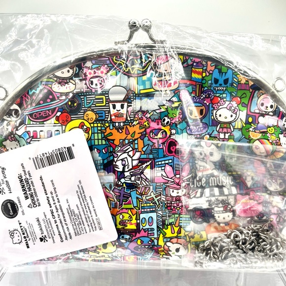 Tokidoki x Hello Kitty “ Midnight Metropolis” Kiss Lock Purse - Picture 5 of 5